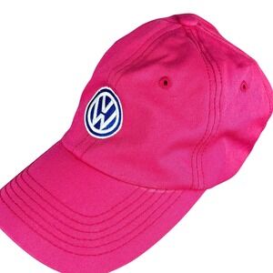 VW Volkswagen Driver Gear Strapback Hat Patch Logo One Size Pink